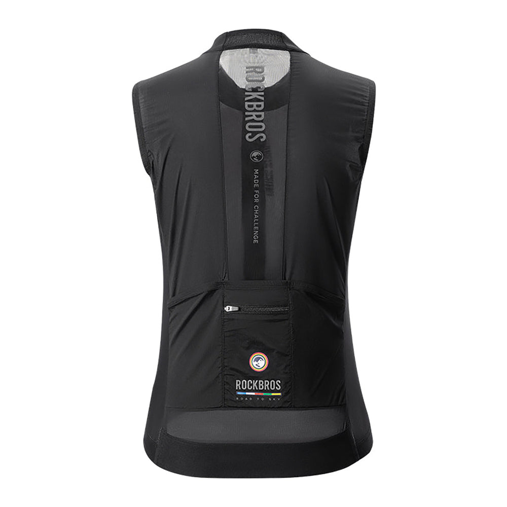 Rockbros TLMJ003 ROAD TO SKY Women's Lightweight Breathable Cycling Vest S - Black_2