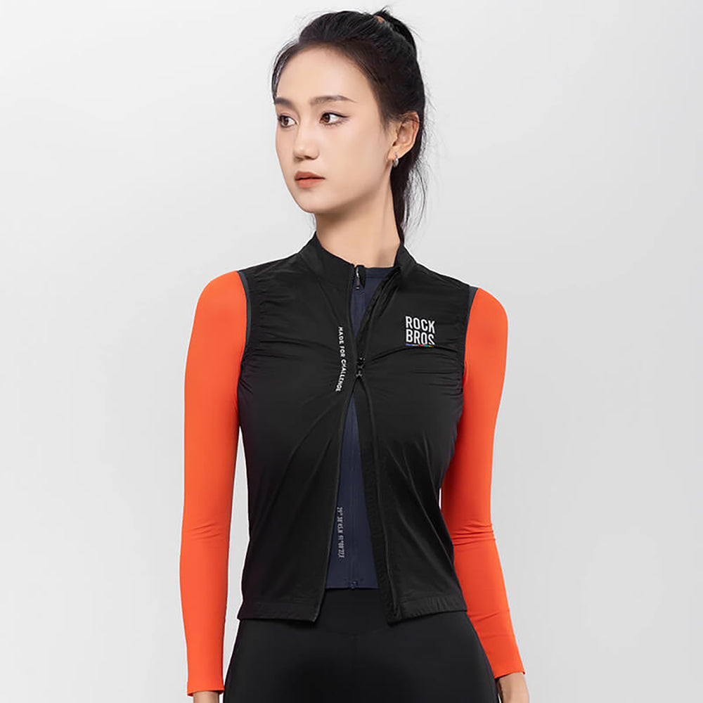 Rockbros TLMJ003 ROAD TO SKY Women's Lightweight Breathable Cycling Vest S - Black_3