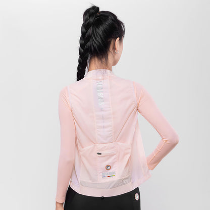 Rockbros TLMJ003 ROAD TO SKY women's cycling vest lightweight breathable L - pink_4