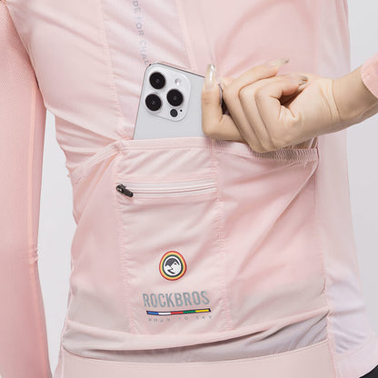 Rockbros TLMJ003 ROAD TO SKY women's cycling vest lightweight breathable L - pink_6
