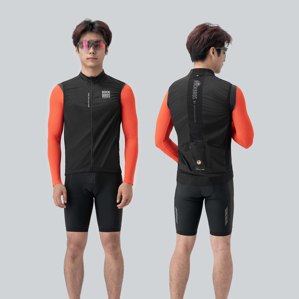 Rockbros TLMJ003-01 ROAD TO SKY men's lightweight breathable cycling vest L - black_1