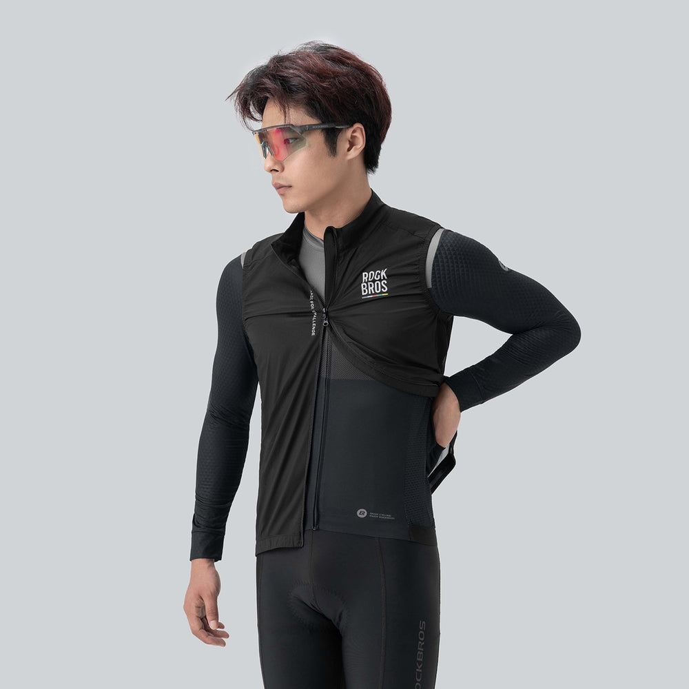 Rockbros TLMJ003-01 ROAD TO SKY men's lightweight breathable cycling vest L - black_2