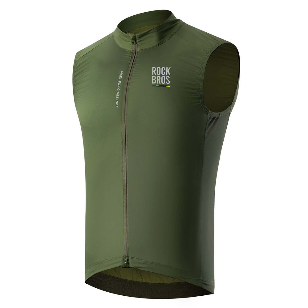 Rockbros TLMJ003-01 ROAD TO SKY men's lightweight breathable cycling vest L - green_0
