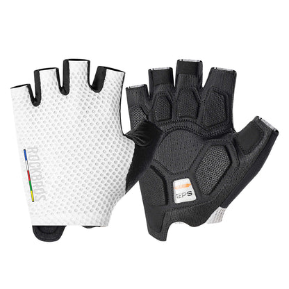 Rockbros TLS004 ROAD TO SKY Short Shock Absorbing Cycling Gloves S - White_0