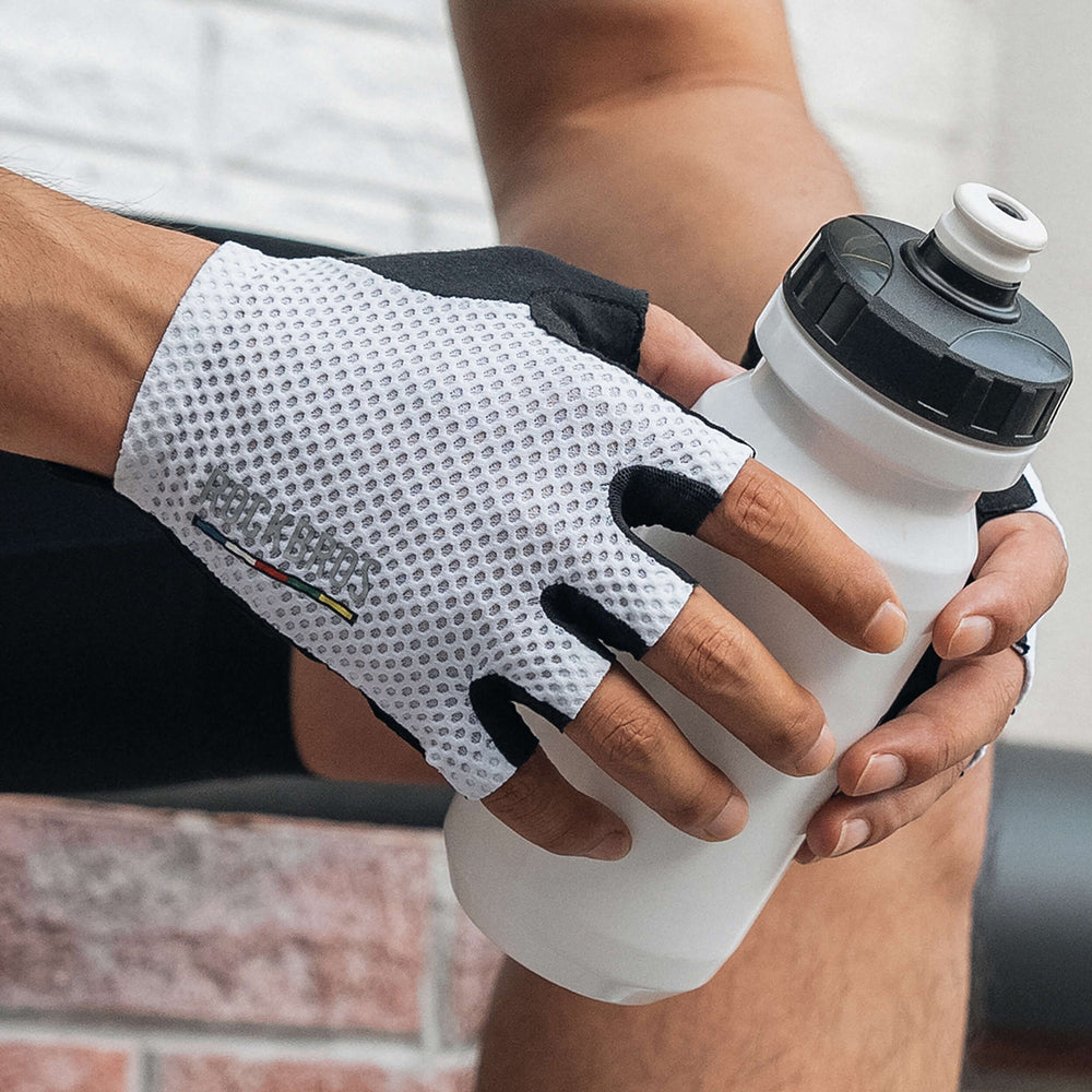 Rockbros TLS004 ROAD TO SKY Short Shock Absorbing Cycling Gloves S - White_2