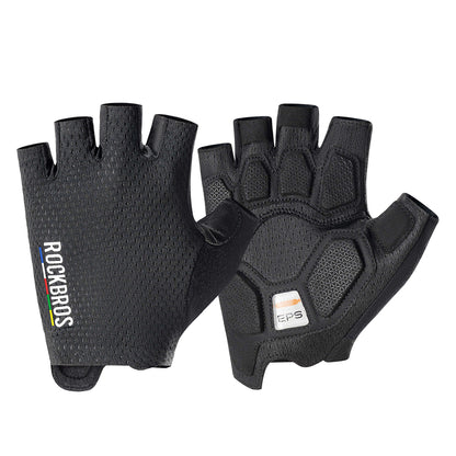 Rockbros TLS004 ROAD TO SKY Short Shock Absorbing Cycling Gloves S - Black_0
