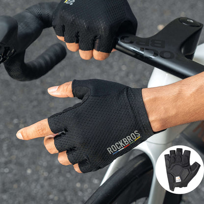 Rockbros TLS004 ROAD TO SKY Short Shock Absorbing Cycling Gloves S - Black_3