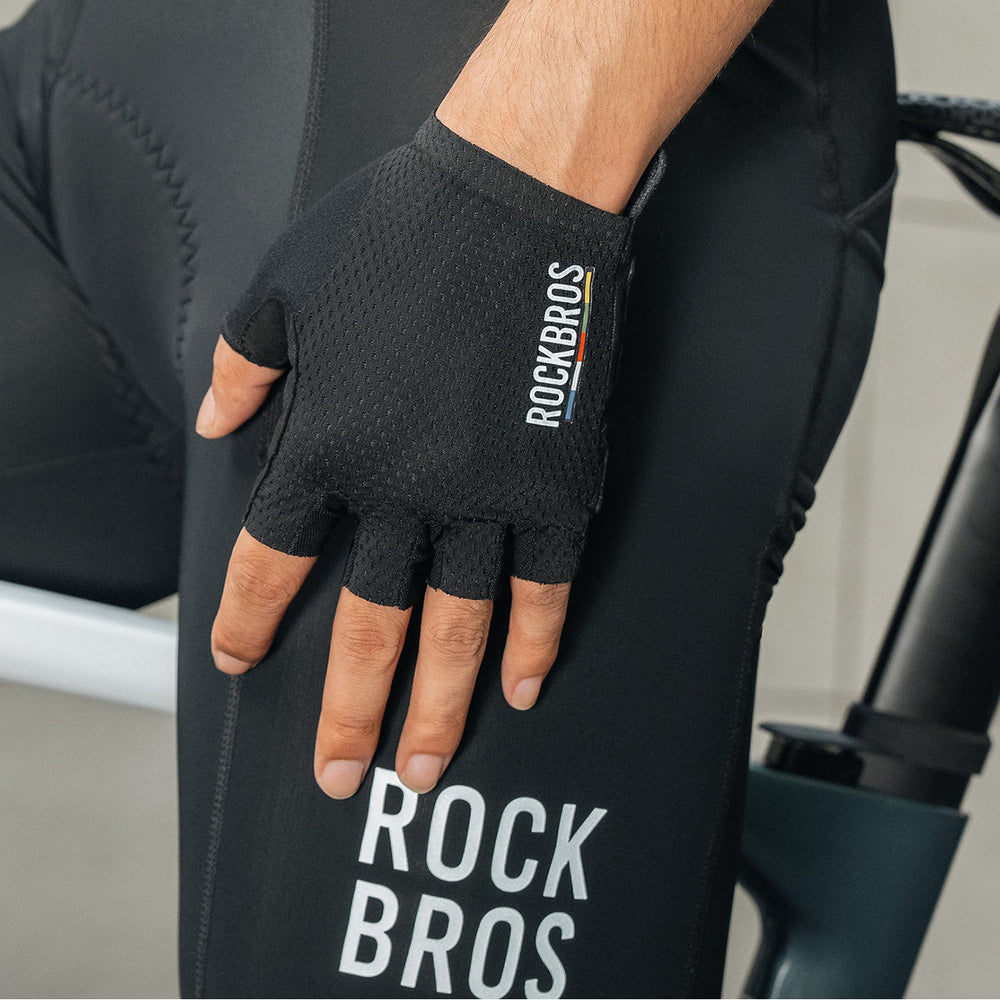 Rockbros TLS004 ROAD TO SKY Short Shock Absorbing Cycling Gloves S - Black_5