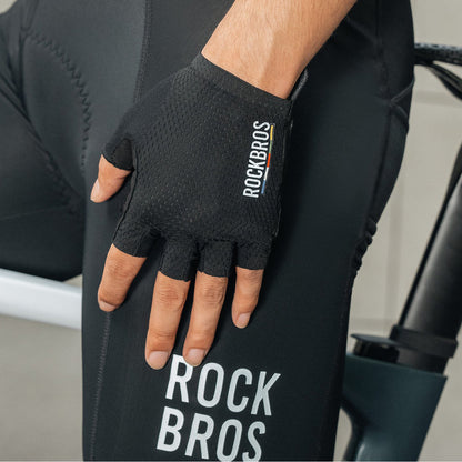 Rockbros TLS004 ROAD TO SKY Short Shock Absorbing Cycling Gloves S - Black_5