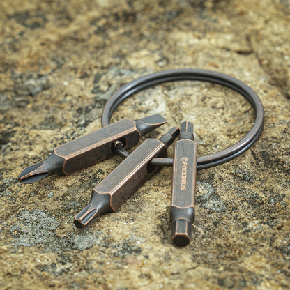 Rockbros VK-ARCO3 ROAD TO SKY Multitool 6-in-1 Keychain - Brown_3