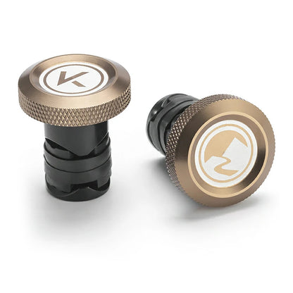 Rockbros VK-KB10 ROAD TO SKY Aluminum Handlebar Plugs - Brown_0