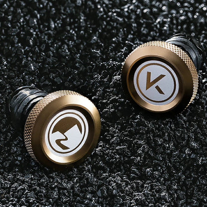 Rockbros VK-KB10 ROAD TO SKY Aluminum Handlebar Plugs - Brown_2
