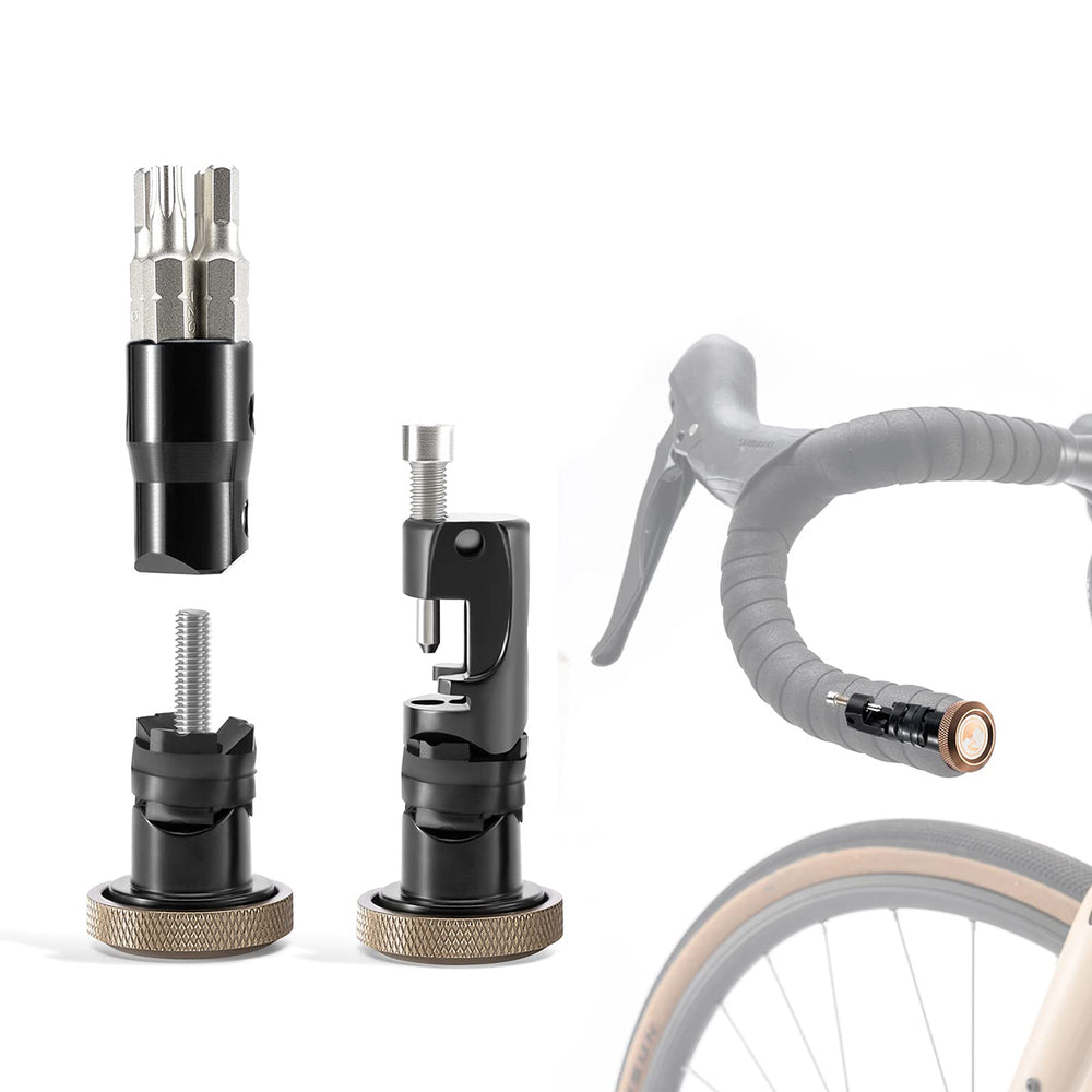 Rockbros ROAD TO SKY VK-KC10 6-in-1 Handlebar-Mounted Bicycle Multitool - Brown_1