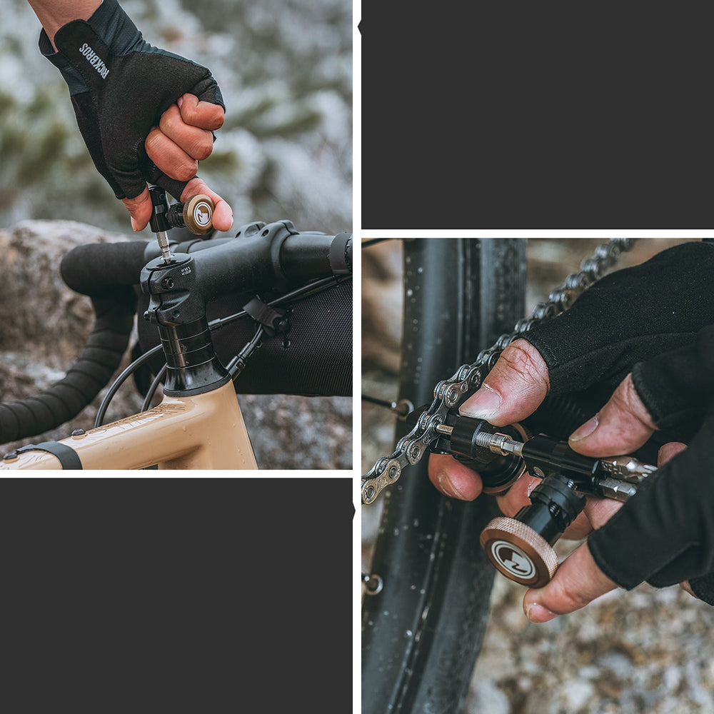 Rockbros ROAD TO SKY VK-KC10 6-in-1 Handlebar-Mounted Bicycle Multitool - Brown_11
