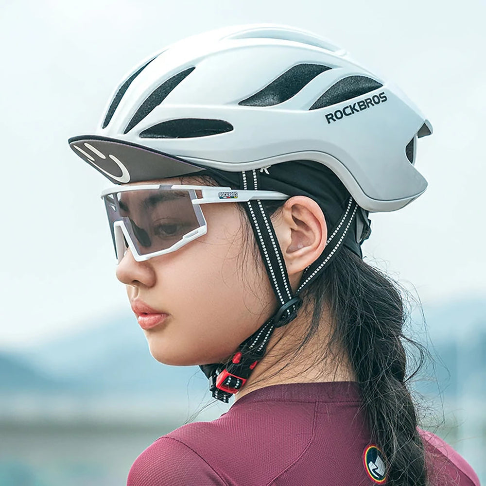 Rockbros SP258 ROAD TO SKY Photochromic Cycling Glasses - White_2