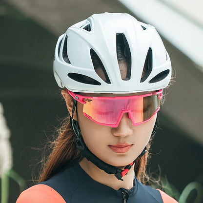 Rockbros SP258 ROAD TO SKY photochromic cycling glasses - pink_1