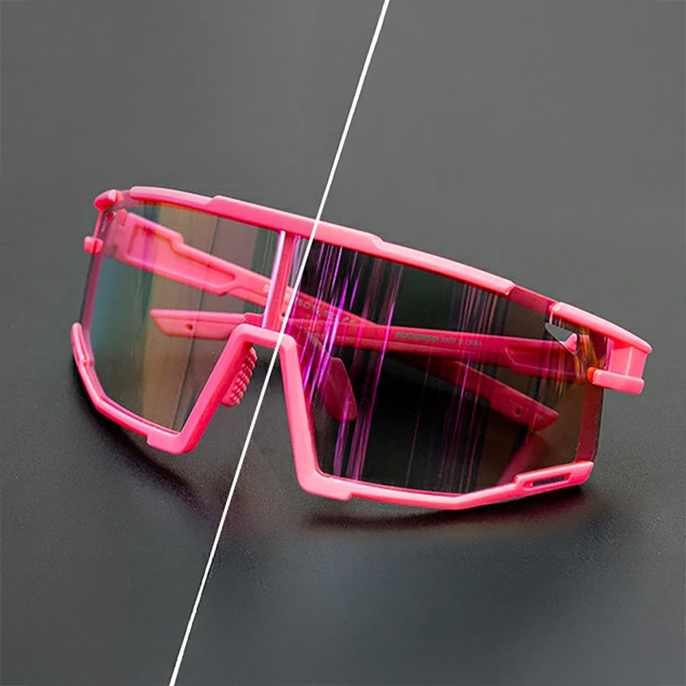 Rockbros SP258 ROAD TO SKY photochromic cycling glasses - pink_2