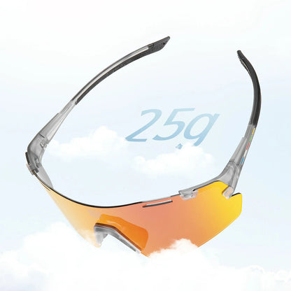 Rockbros SP338 ROAD TO SKY Cycling Glasses with Interchangeable Lenses - Gray_4