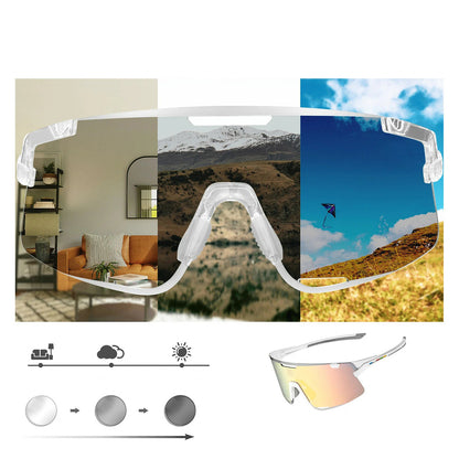 Rockbros SP338 ROAD TO SKY Cycling Glasses with Interchangeable Lenses - Cream_4