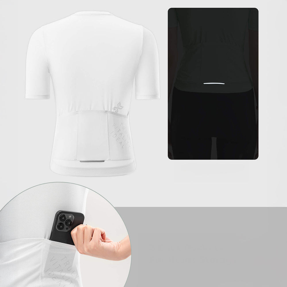 Rockbros 15210007011 TVI L Women's Cycling Jersey - White_6