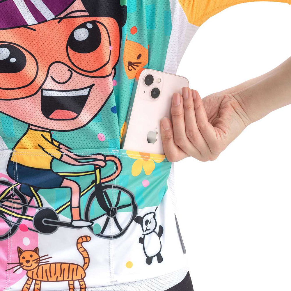 Rockbros 15210005003 S Women's Cycling Jersey with Print - White_6