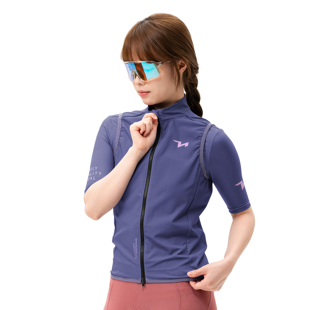 Rockbros MJ008 TVI Windproof Women's Cycling Vest M - Purple_4