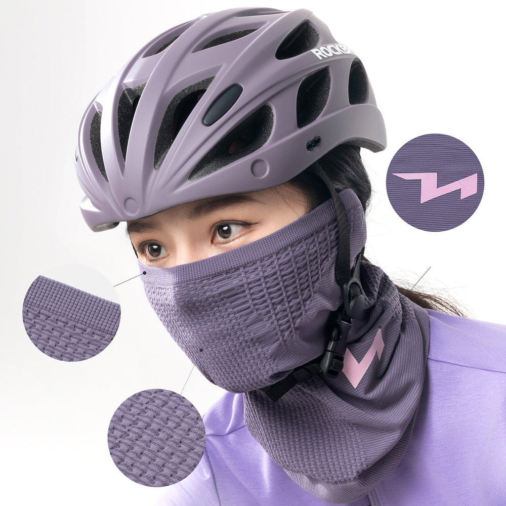 Rockbros LFA23 TVI Women's Knitted Bicycle Neck Warmer - Purple_1