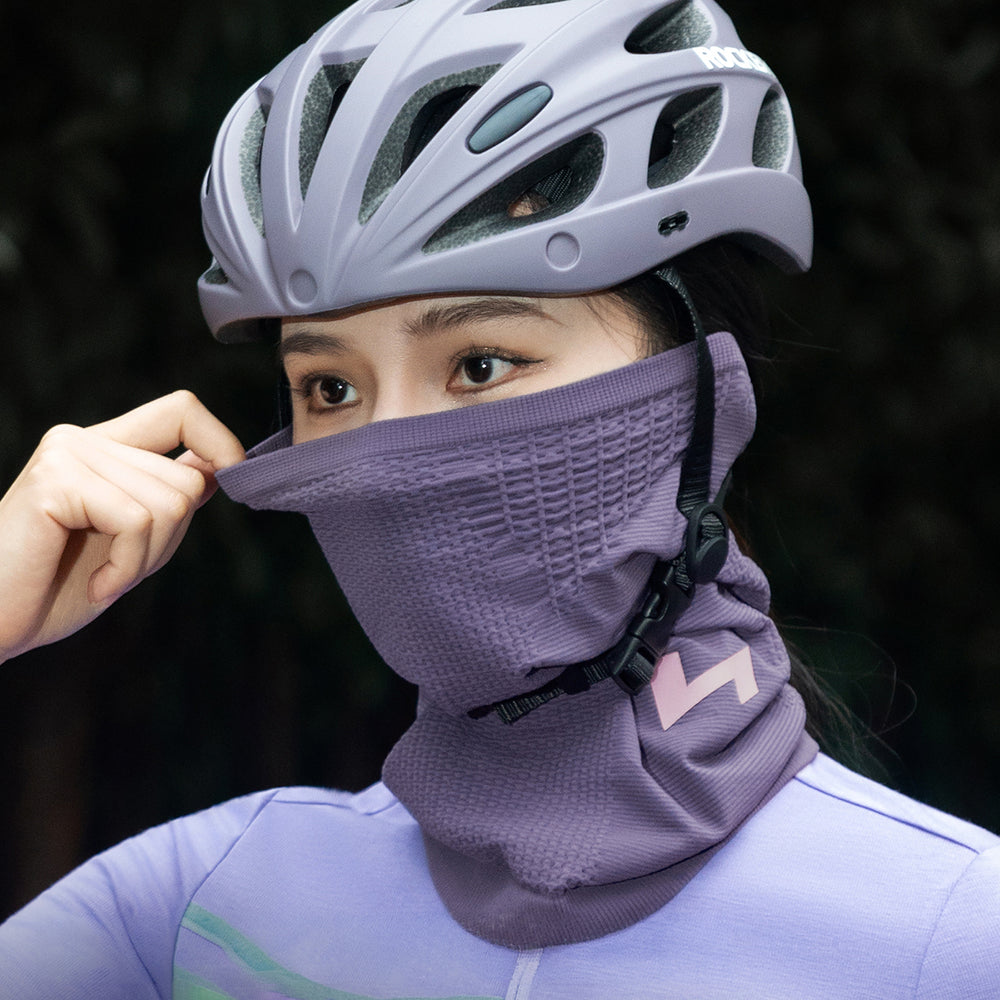 Rockbros LFA23 TVI Women's Knitted Bicycle Neck Warmer - Purple_3