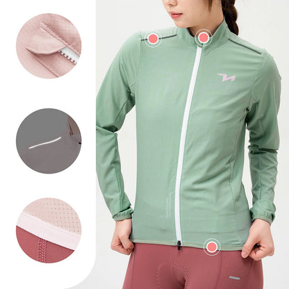 Rockbros YPW069 TVI S Women's Cycling Jacket - Green_3