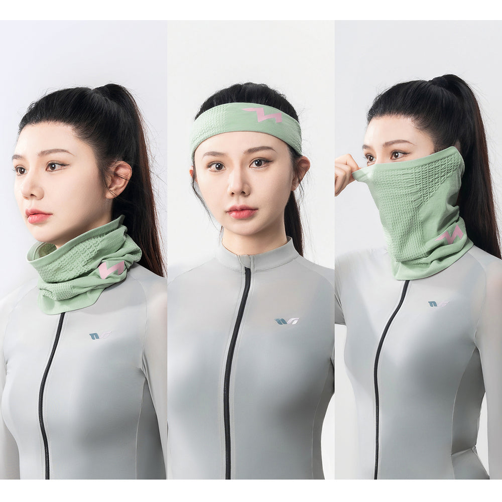 Rockbros LFA23 TVI Women's Knitted Bicycle Neck Warmer - Green_3