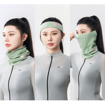 Rockbros LFA23 TVI Women's Knitted Bicycle Neck Warmer - Green_3