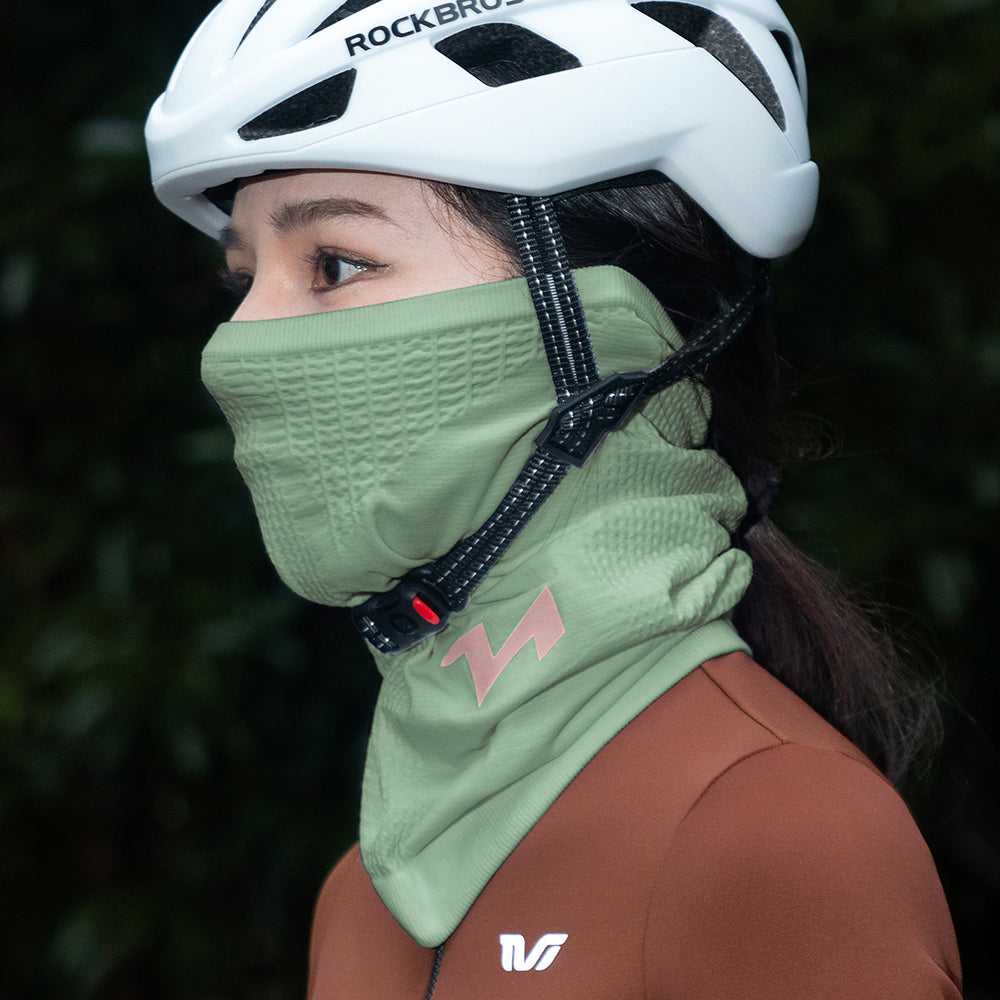 Rockbros LFA23 TVI Women's Knitted Bicycle Neck Warmer - Green_4