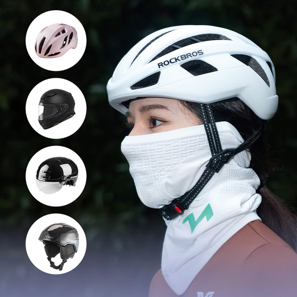 Rockbros LFA23 TVI Women's Knitted Bicycle Neck Warmer - White_4