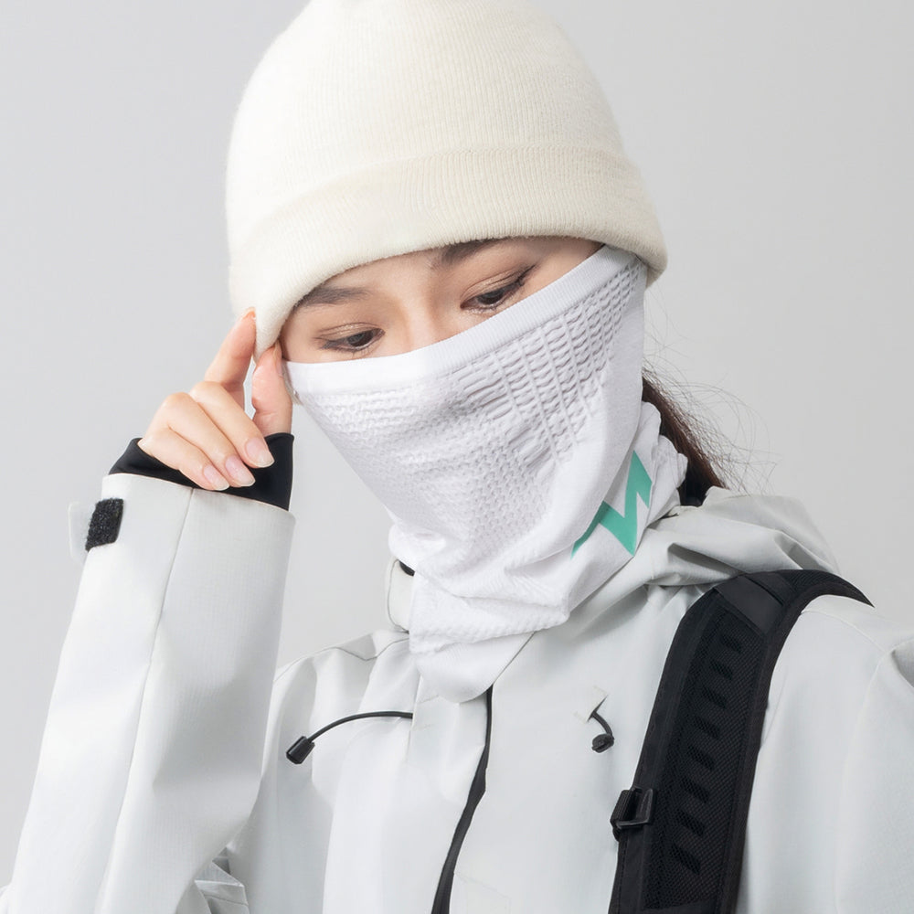 Rockbros LFA23 TVI Women's Knitted Bicycle Neck Warmer - White_6