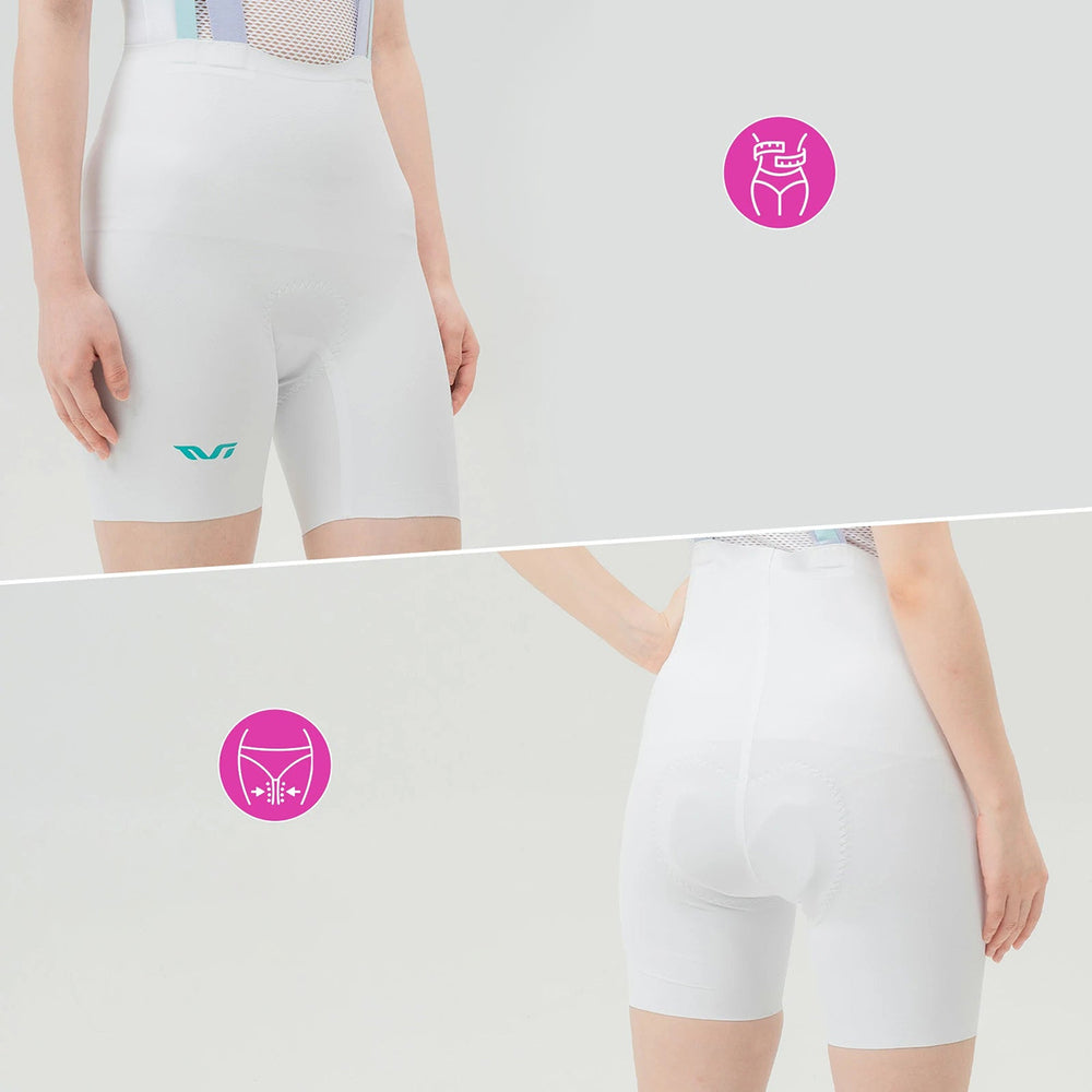 Rockbros YDDK017-1 TVI Women's Cycling Shorts with Bib and Pad Size L - White_4