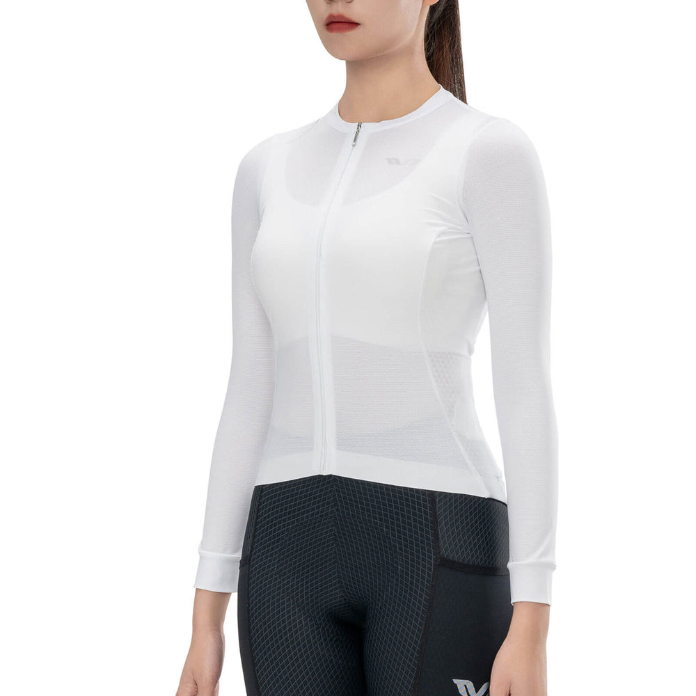Rockbros 15210006003 TVI Women's Cycling Jersey Long Sleeve S - White_1