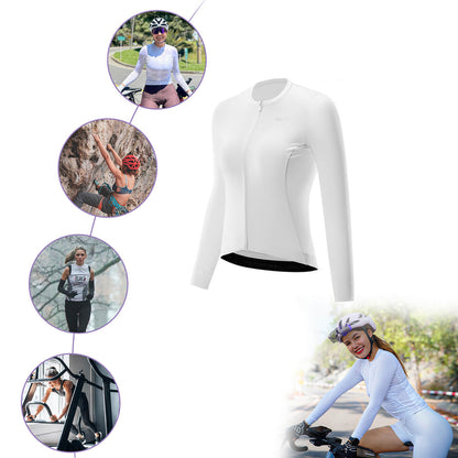 Rockbros 15210006003 TVI Women's Cycling Jersey Long Sleeve S - White_5