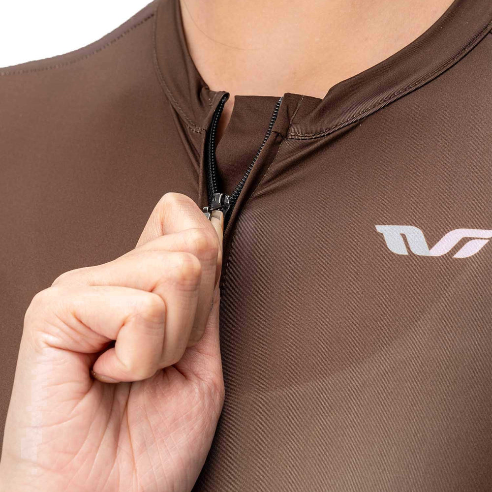 Rockbros 15110007003 TVI Women's Short Sleeve Cycling Jersey S - Brown_3