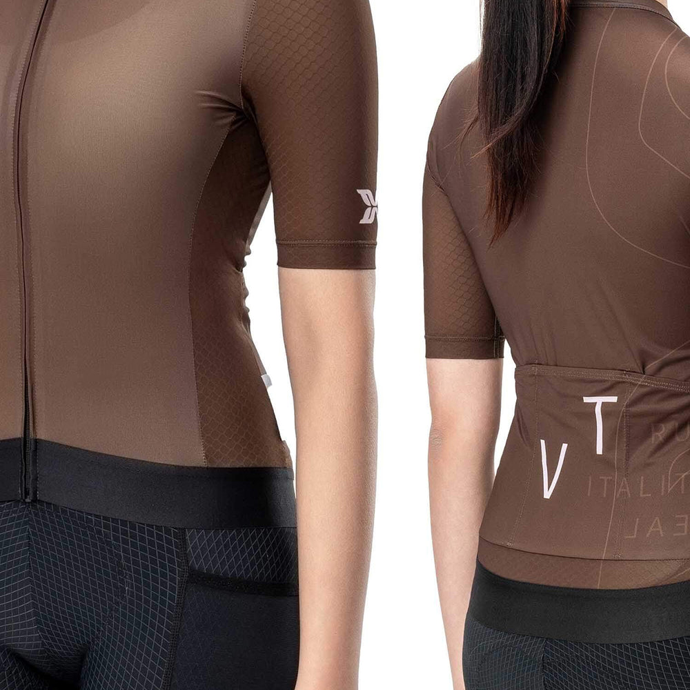 Rockbros 15110007004 TVI Women's Cycling Jersey Short Sleeve M - Brown_2