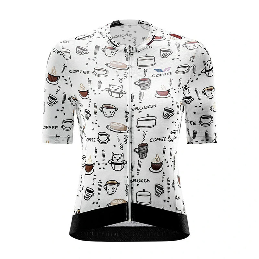 Rockbros 15110005003 Women's Short Sleeve Cycling Jersey S - White_1