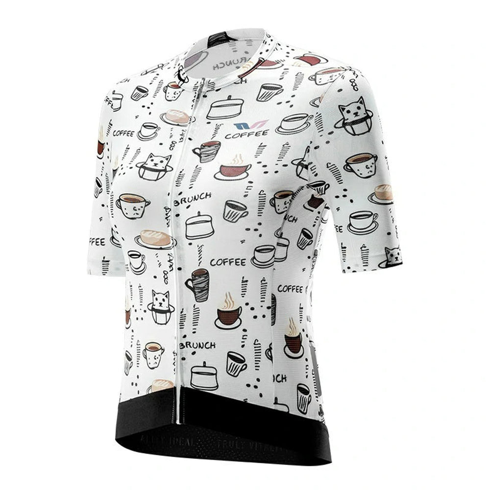 Rockbros 15110005005 Women's Short Sleeve Cycling Jersey L - White_0