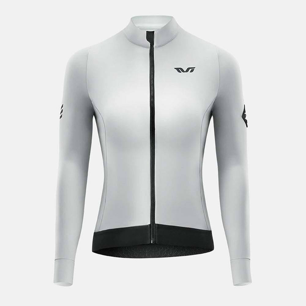 Rockbros YDWT006 TVI women's cycling jersey insulated autumn/winter S - white and gray_1