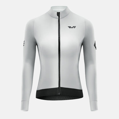 Rockbros YDWT006 TVI women's cycling jersey insulated autumn/winter S - white and gray_1