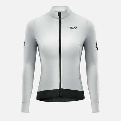 Rockbros YDWT006 TVI women's cycling jersey insulated autumn/winter M - white and gray_1