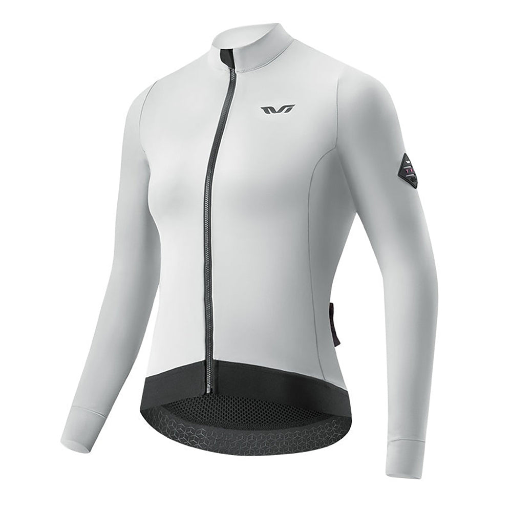 Rockbros YDWT006 TVI women's cycling jersey insulated autumn/winter L - white and gray_0