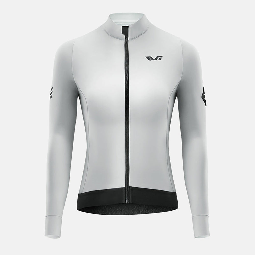 Rockbros YDWT006 TVI women's cycling jersey insulated autumn/winter L - white and gray_1