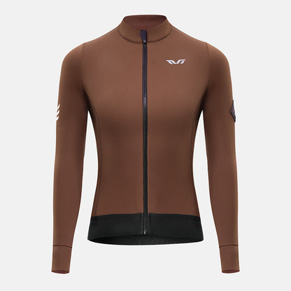 Rockbros YDWT006 TVI women's cycling jersey insulated autumn/winter S - brown_1