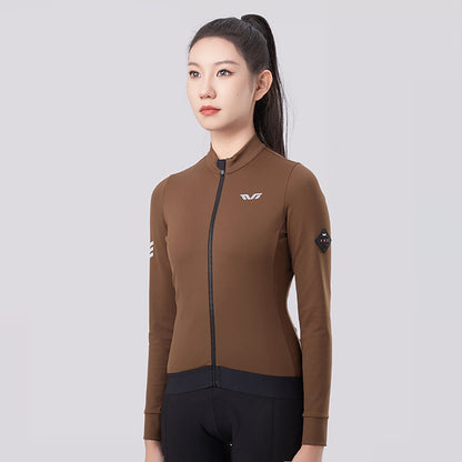 Rockbros YDWT006 TVI women's cycling jersey insulated autumn/winter L - brown_2