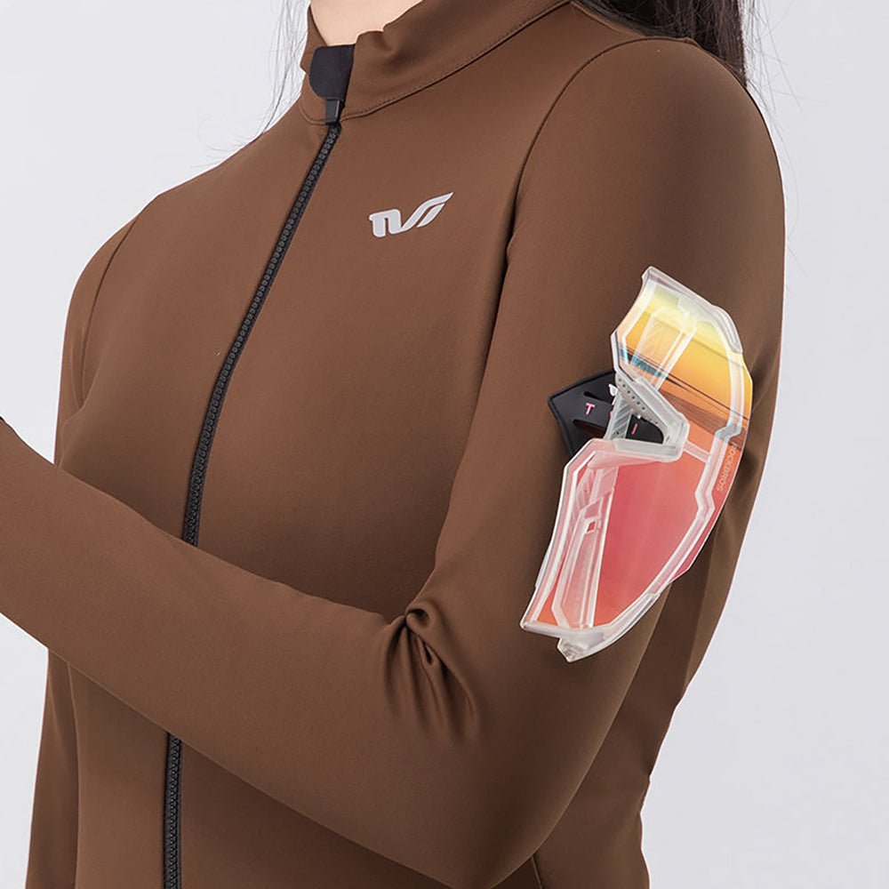 Rockbros YDWT006 TVI women's cycling jersey insulated autumn/winter L - brown_5