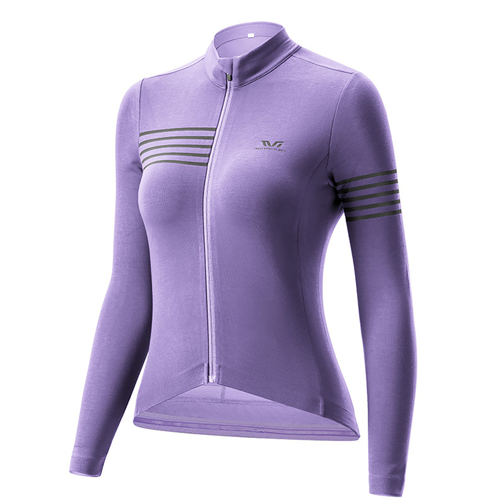 Rockbros YPW065 TVI Women's Long Sleeve Cycling Jersey Fall/Winter S - Purple_0